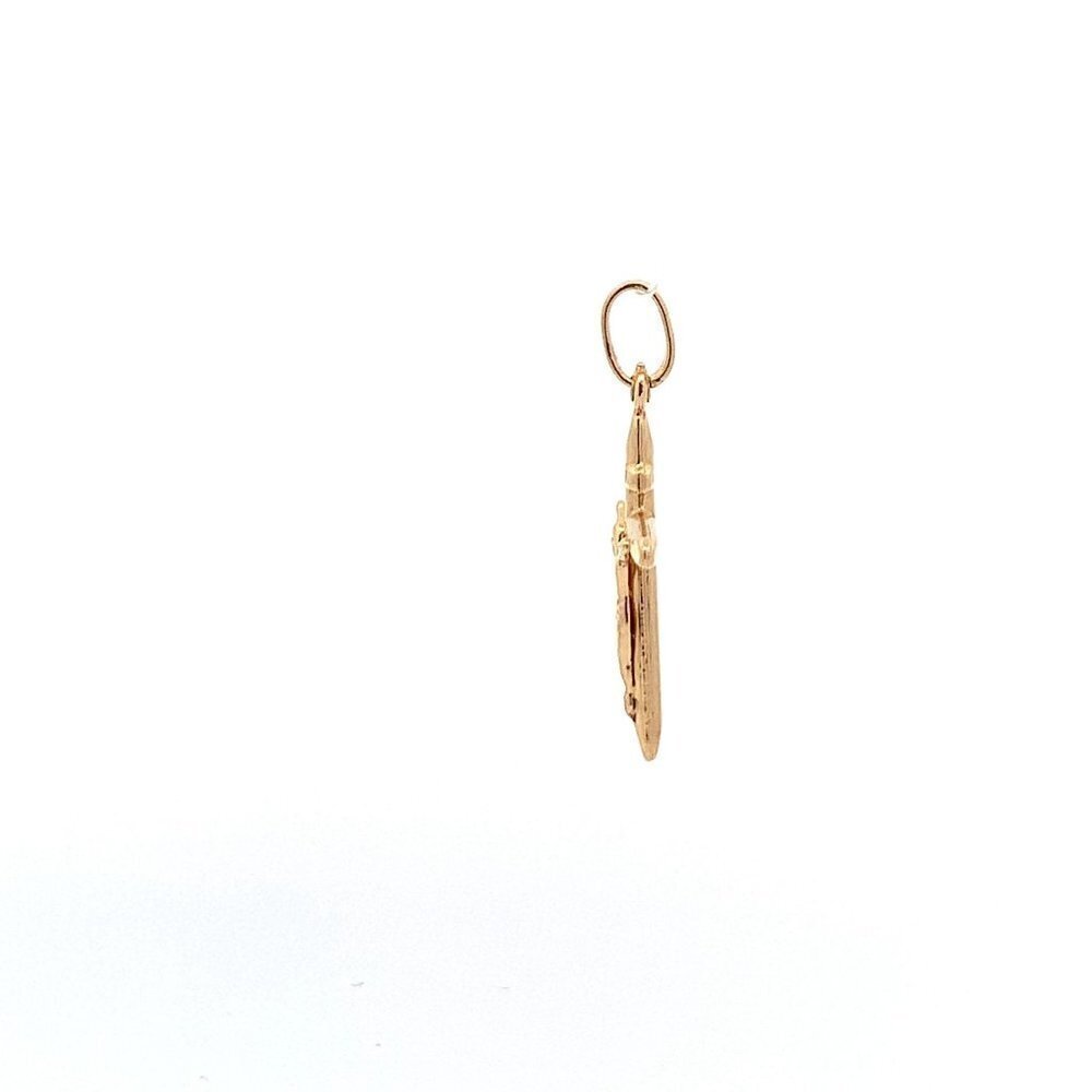 18K Yellow Gold Pendant Cross Jesus Christ 1.20 grams - Picture 11 of 13